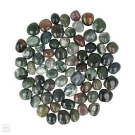 Moss agate Round Tumblestones