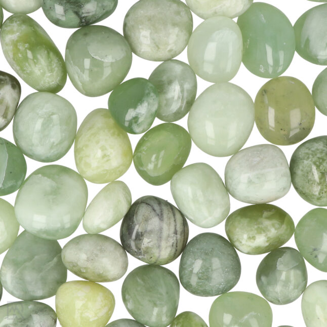 Serpentijn - New Jade Ronde Trommelstenen - Afbeelding 2
