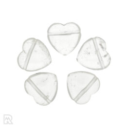 Bergkristal Doorboorde Hart Hanger | 3 cm