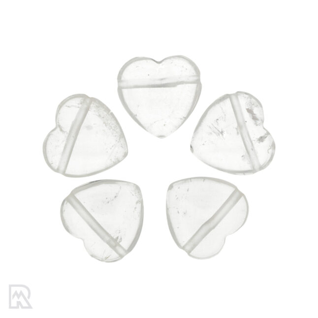 Bergkristal Doorboorde Hart Hanger | 3 cm