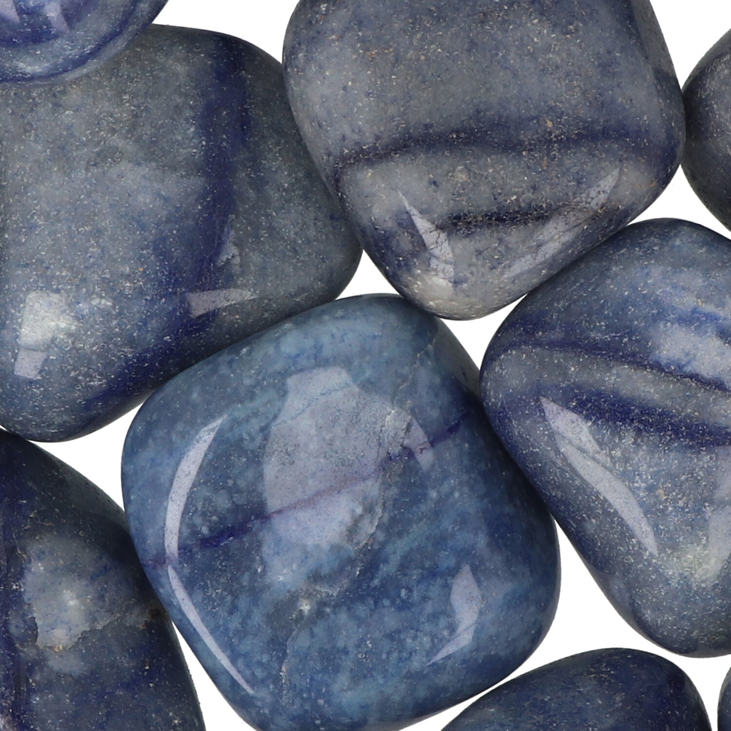 Blauwe Kwarts Trommelstenen | Q.A - M/L 2 Blauwe Kwarts Trommelstenen | Q.A - M/L - Afbeelding 2