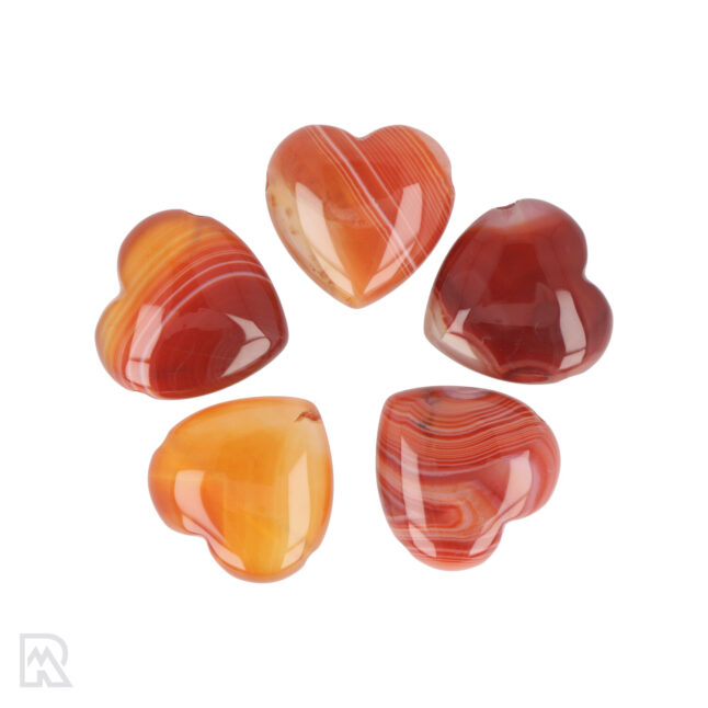 Carnelian Pierced Heart Pendant | 3 cm