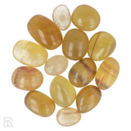 Yellow Fluorite Round Tumblestones