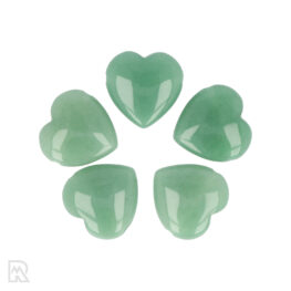 Groene Aventurijn Doorboorde Hart Hanger | 3 cm