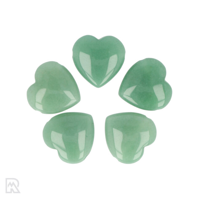 Grüner Aventurin durchbohrter Herz-Anhänger | 3 cm