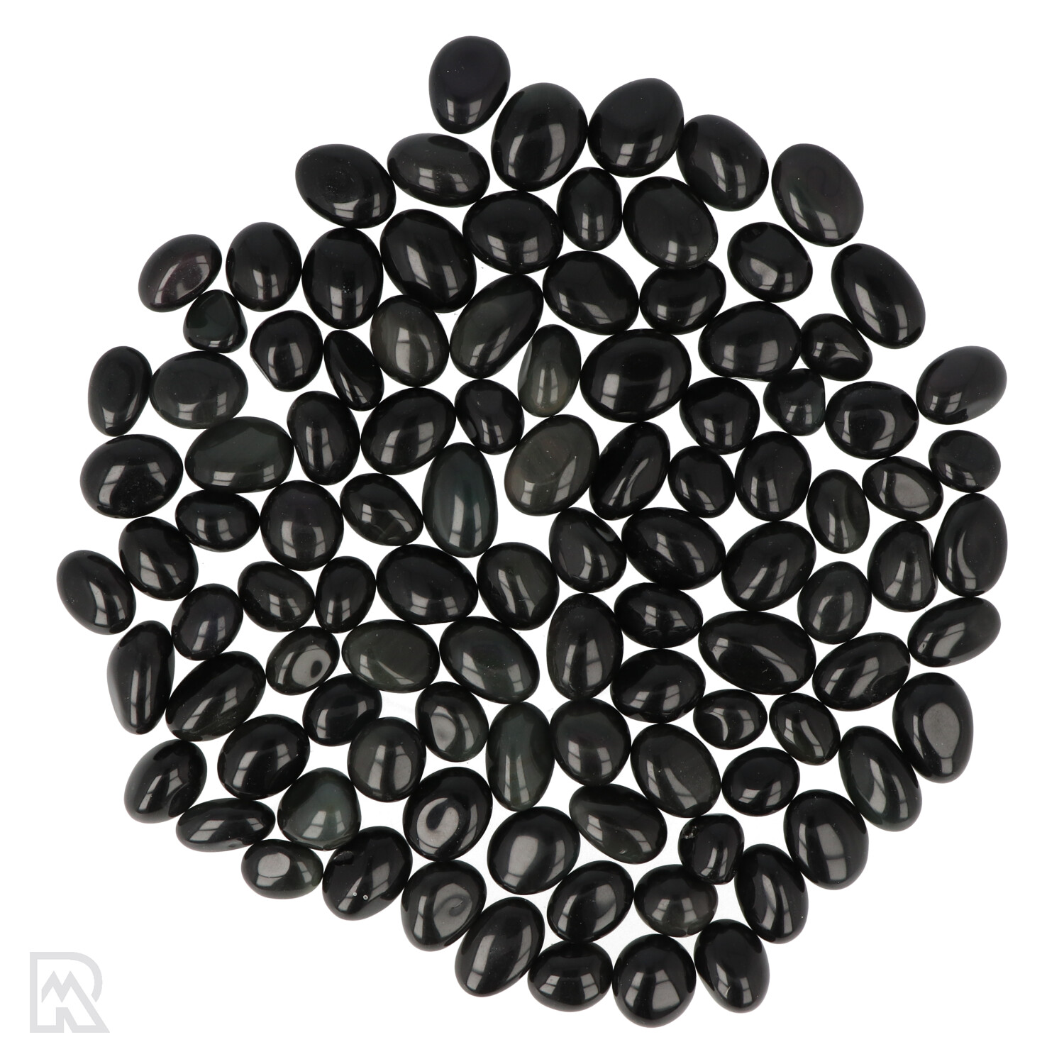 Regenboog Obsidiaan Ronde Trommelstenen 1 Rainbow Obsidian Round Tumblestones