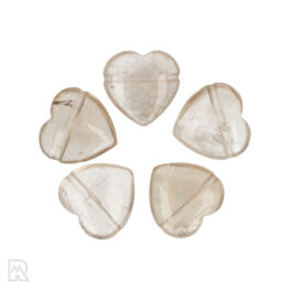 Smoky quartz Pierced Heart Pendant | 3 cm