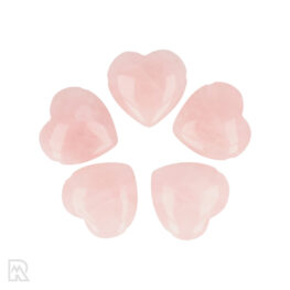 Rozenkwarts Doorboorde Hart Hanger | Edelsteen Gravures | Rusch Mineralen Groothandel
