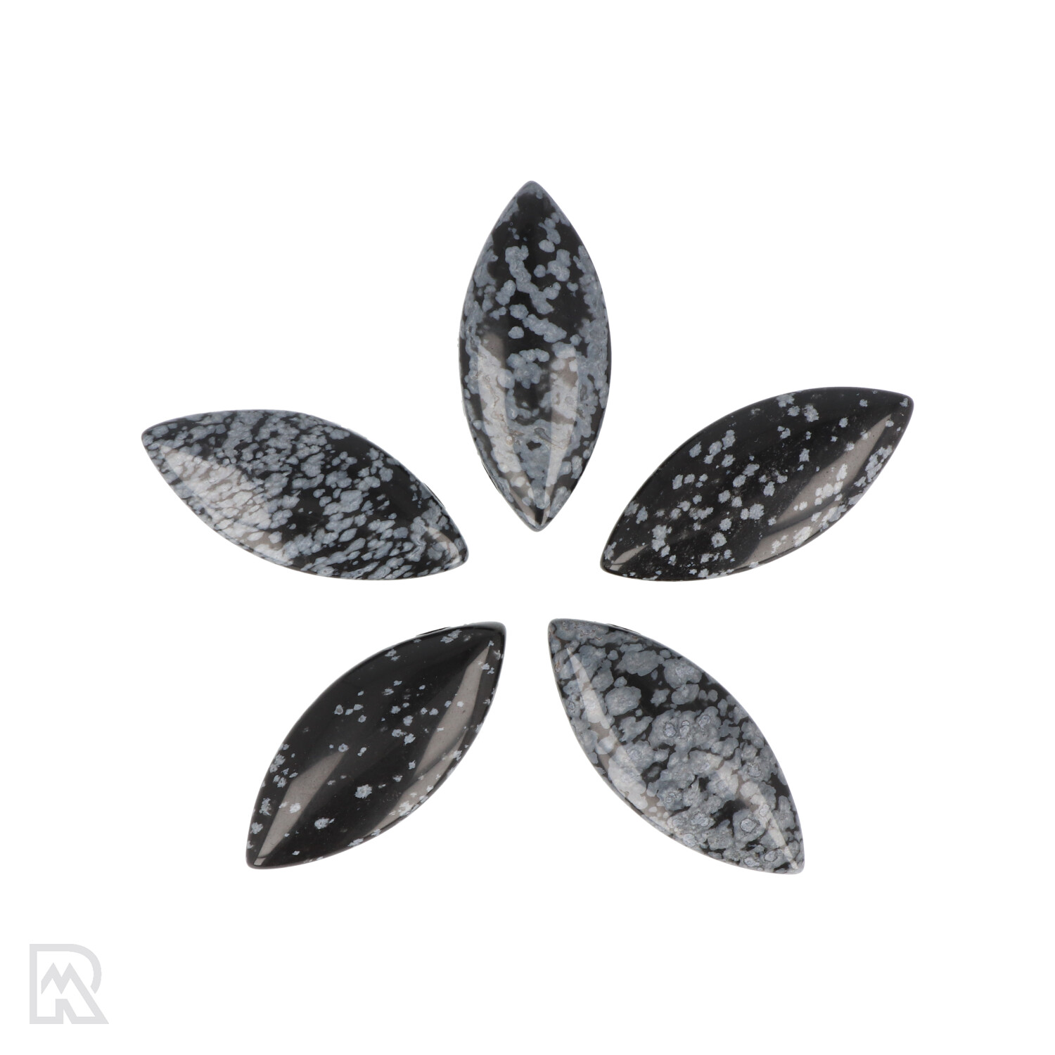 Sneeuwvlok Obsidiaan Doorboorde Hanger | Punt 1 Snowflake Obsidian Pierced Pendant | Point