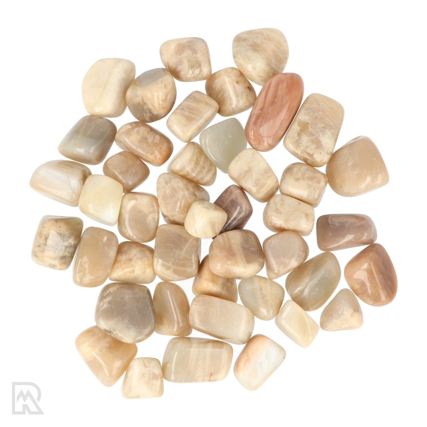 Maansteen Trommelstenen 1 Moonstone Tumblestones