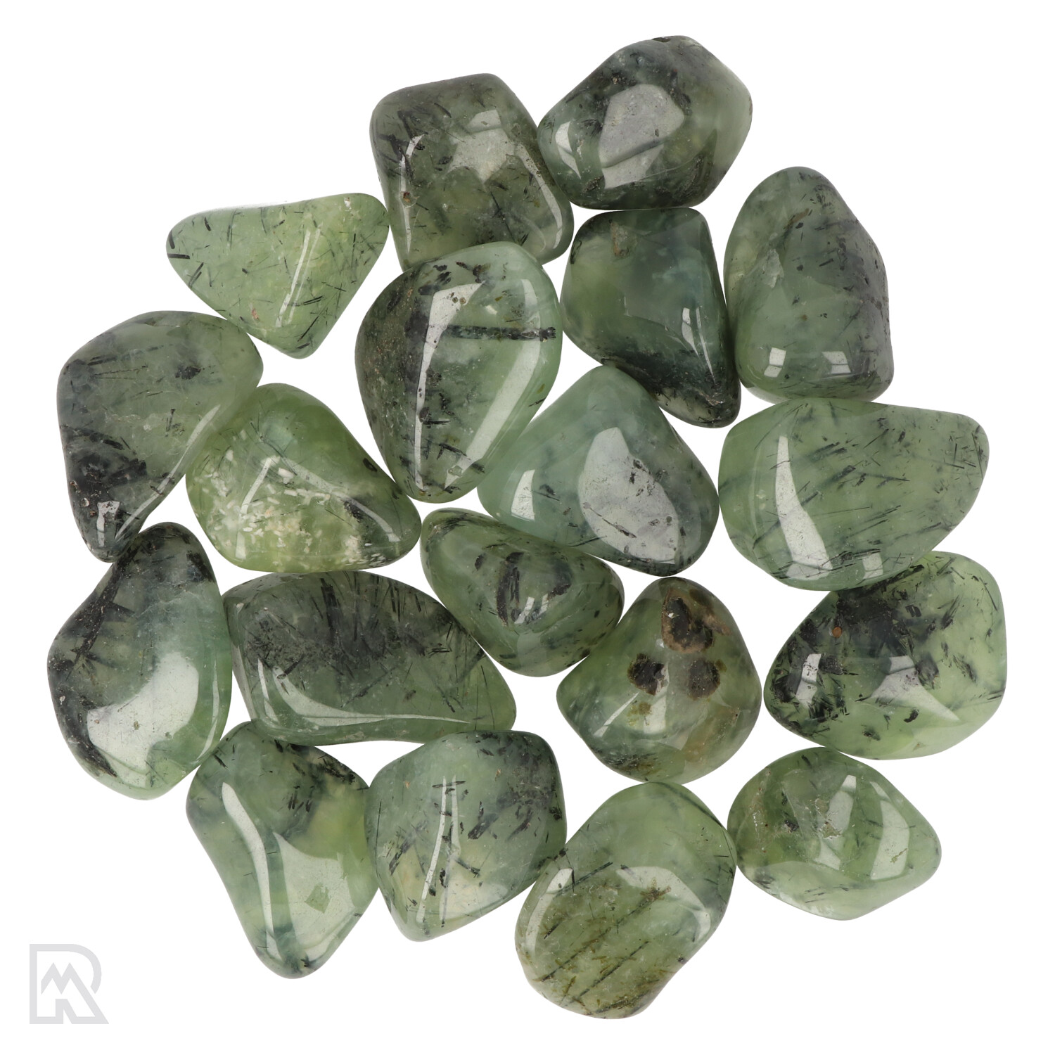 Prehniet Trommelstenen 1 Prehnite Tumblestones