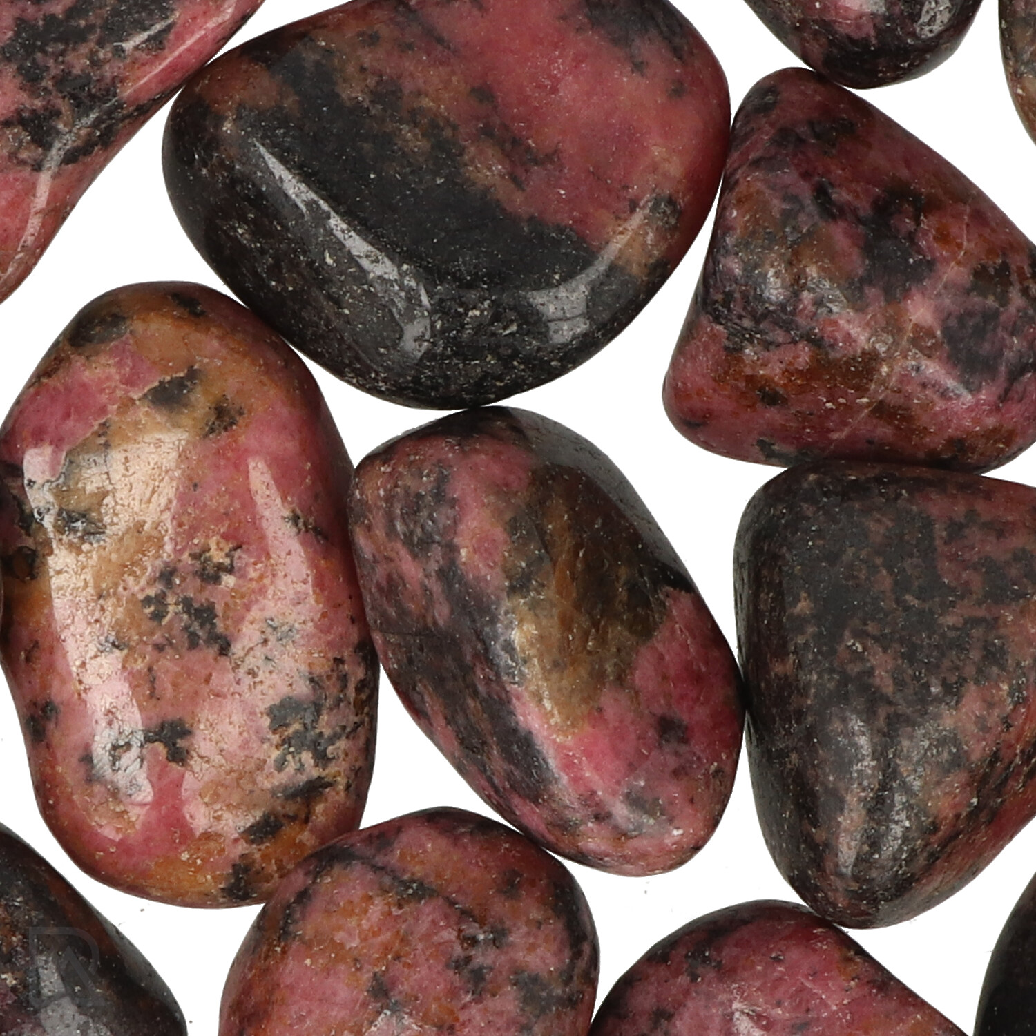 Rhodonite Tumblestones 2 Rhodoniet Trommelstenen - Image 2