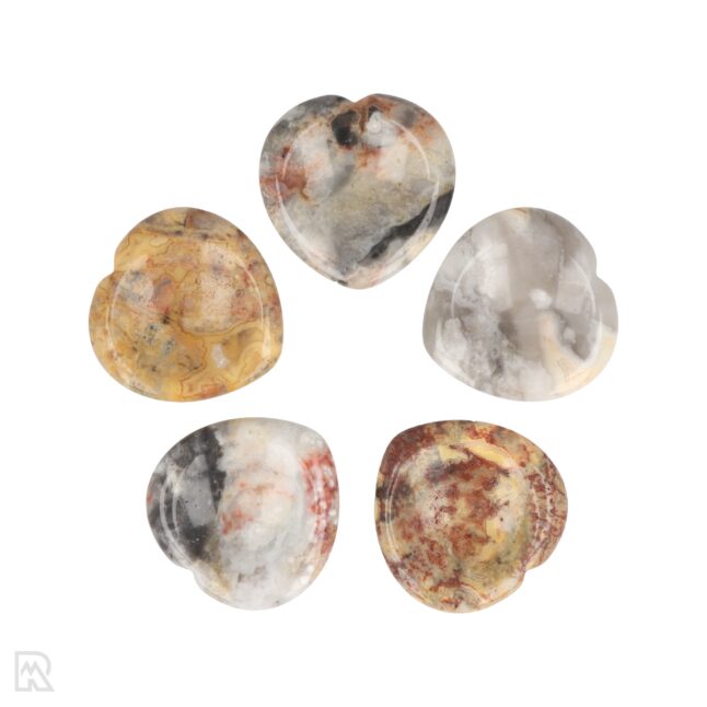 Crazy Lace Agaat Worry Stone | Hart