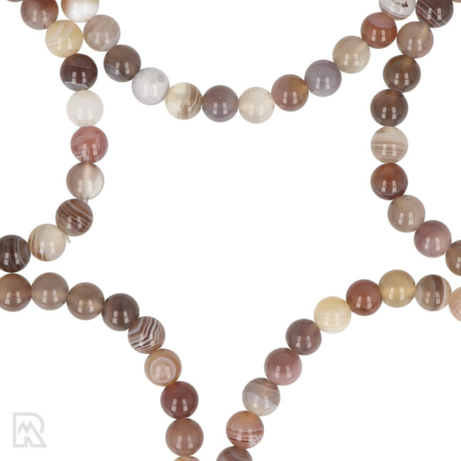 Botswana Agaat Kogelarmband | 6 mm - Afbeelding 2