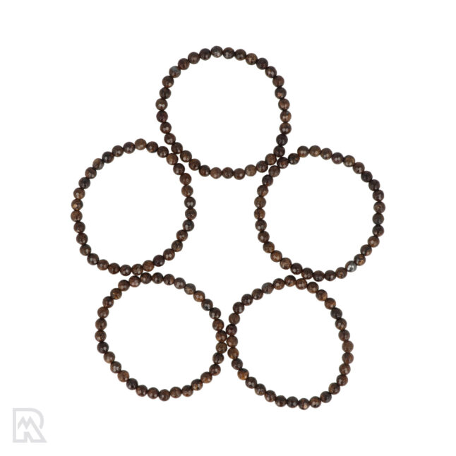 Bronziet Facetarmband | 6 mm