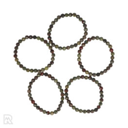 Drakenbloed Jaspis Facetarmband | 4 mm