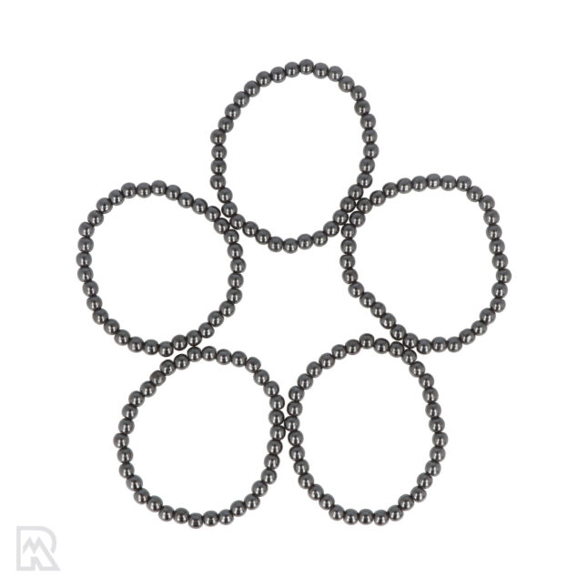 Hämatit-Kugel-Armband | 6 mm