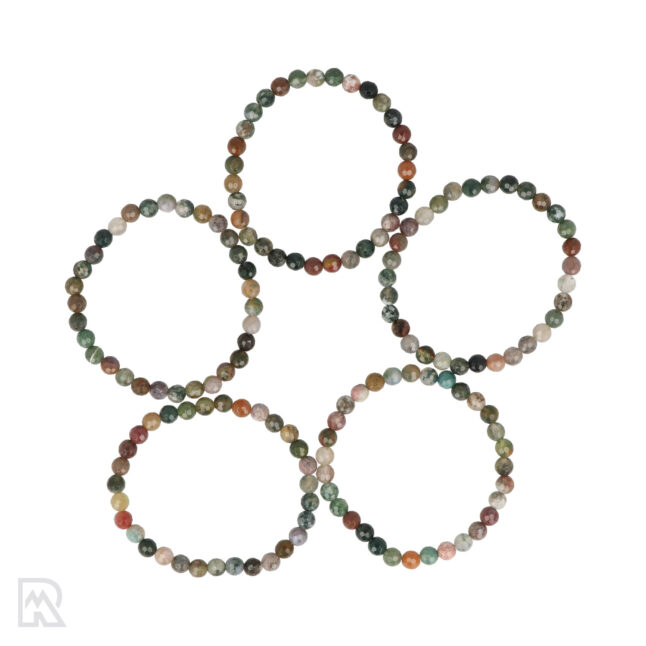 India Agate Faceted Bracelet | 6 mm
