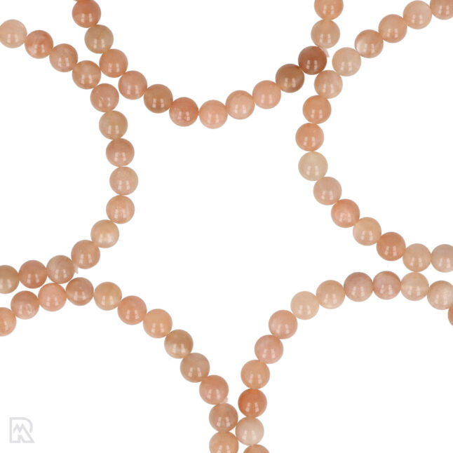 Roze Maansteen Kogelarmband | 8 mm - Afbeelding 2