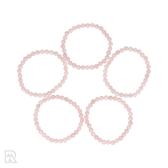 Rozenkwarts Facetarmband | 6 mm