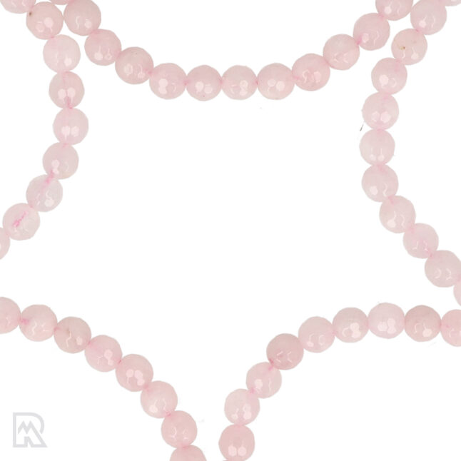 Rozenkwarts Facetarmband | 6 mm - Afbeelding 2