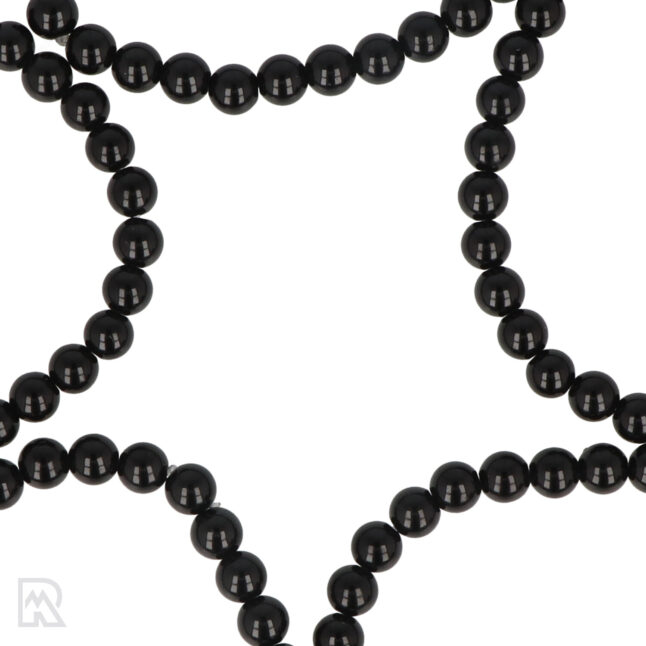 Zwarte Toermalijn Kogelarmband | 8 mm - Afbeelding 2