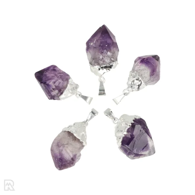 5702 amethyst point pendant silver-plated 1