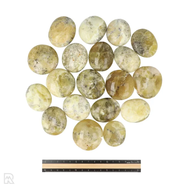 6776 yellow opal hand stone ruler