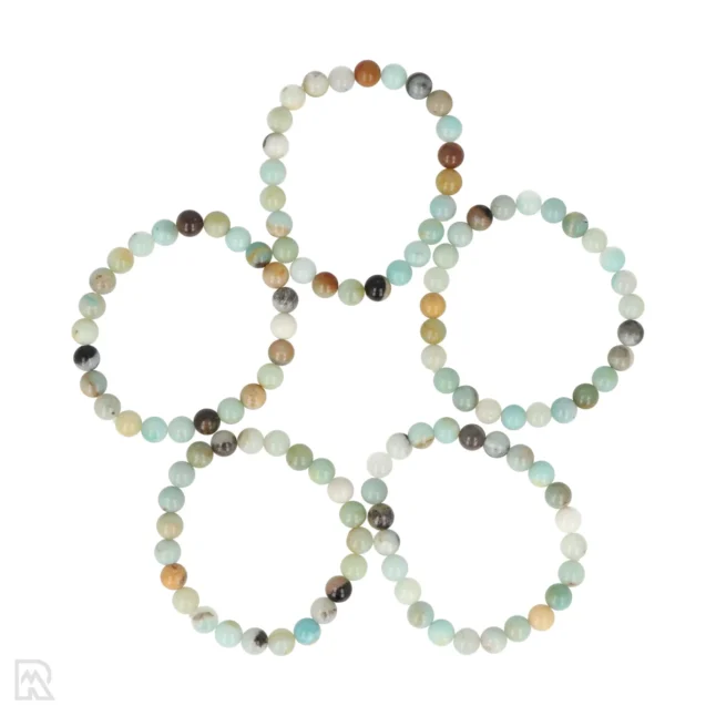 Amazoniet Multi Kogelarmband | 10 mm