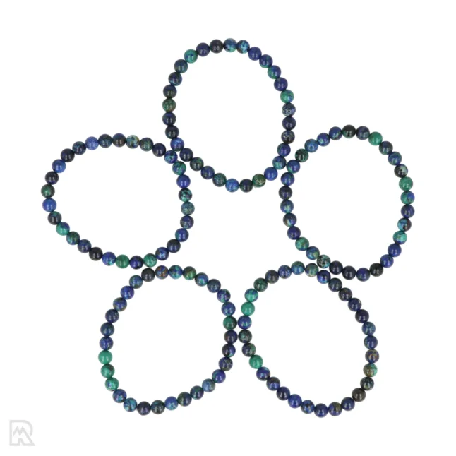Azuriet - Malachiet Extra Kogelarmband | 8 mm