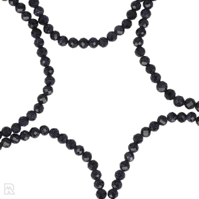 Blauwe Goudsteen Facetarmband | 4 mm - Afbeelding 2