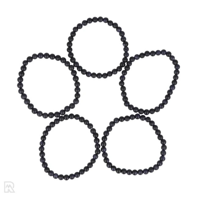 Blauwe Goudsteen Kogelarmband | 8 mm