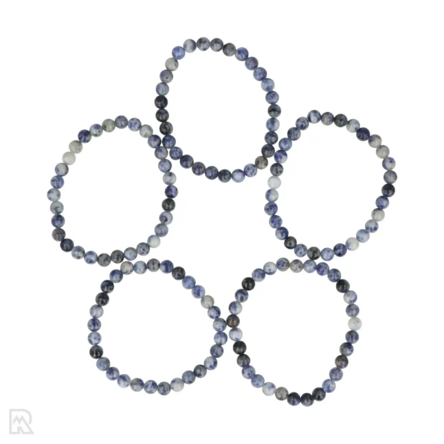 Chinese Sodaliet Kogelarmband | 6 mm