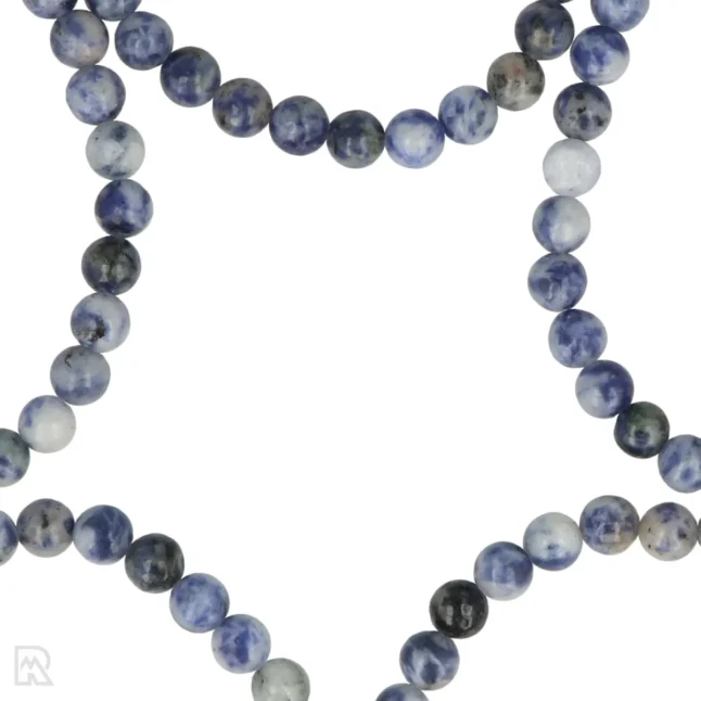 Chinese Sodaliet Kogelarmband | 6 mm - Afbeelding 2