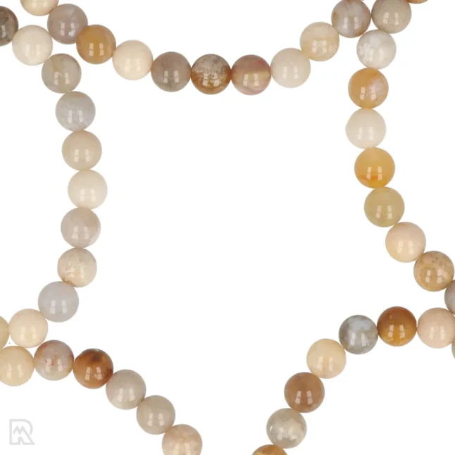 Fossiel Koraal Kogelarmband | 4 mm - Afbeelding 2
