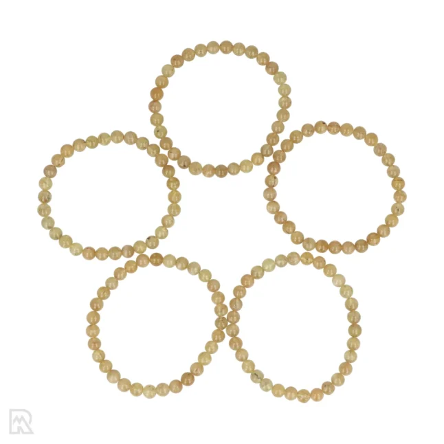 Gele Apatiet Kogelarmband | 6 mm