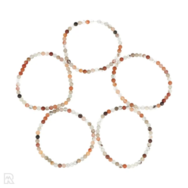 Kwarts Mix Kogelarmband | 4 mm