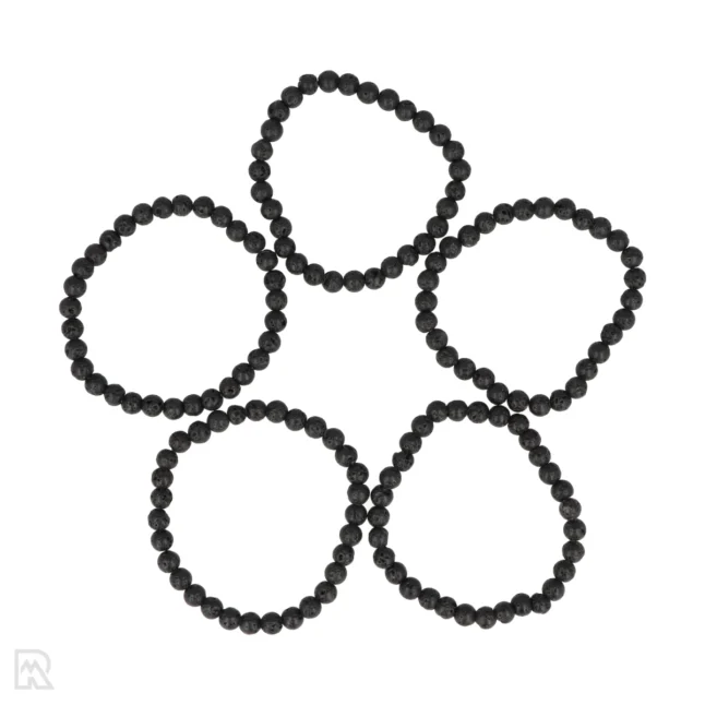 Lavasteen Kogelarmband | 4 mm