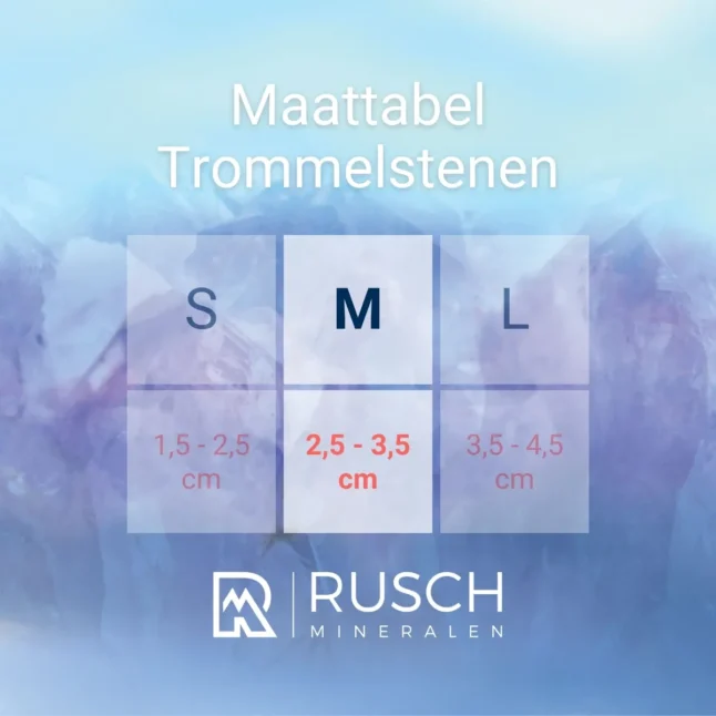 maattabel trommelstenen m