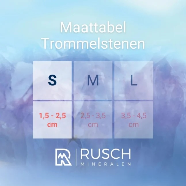 maattabel trommelstenen s