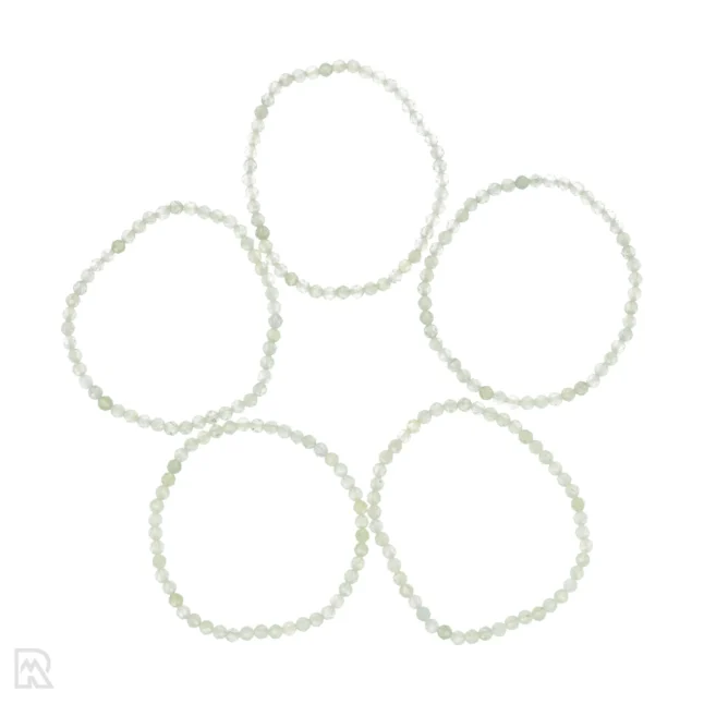 Prehnite Faceted Bracelet | 4 mm