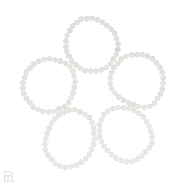Regenboog Maansteen Kogelarmband | 6 mm