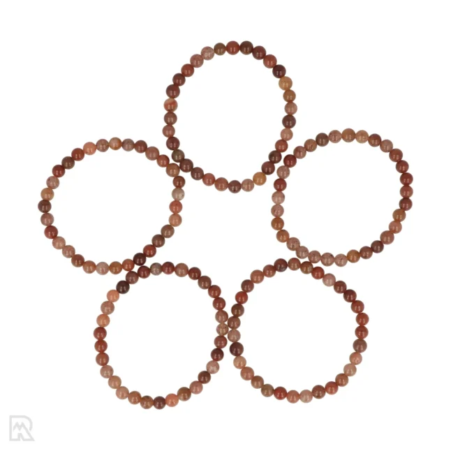 Rotes Aventurin-Kugelarmband | 6 mm
