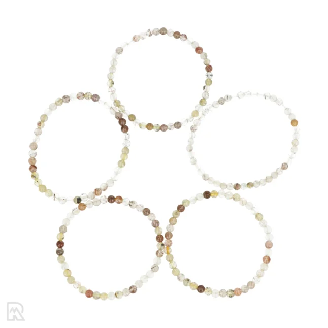 Rutilquarz - Multi-Kugel-Armband | 4 mm