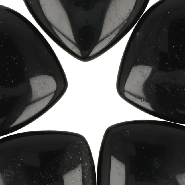 Zwarte Obsidiaan Hart Hanger | 2 cm - Afbeelding 2
