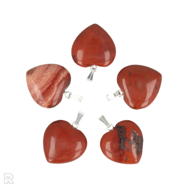 Red Jasper Heart Pendant | 2 cm
