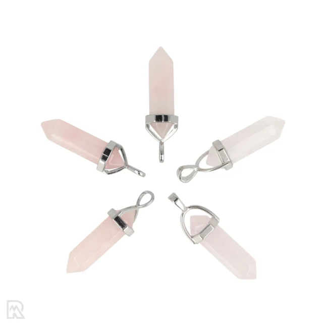 Rozenkwarts Dubbeleinder Hanger | 3,2 cm