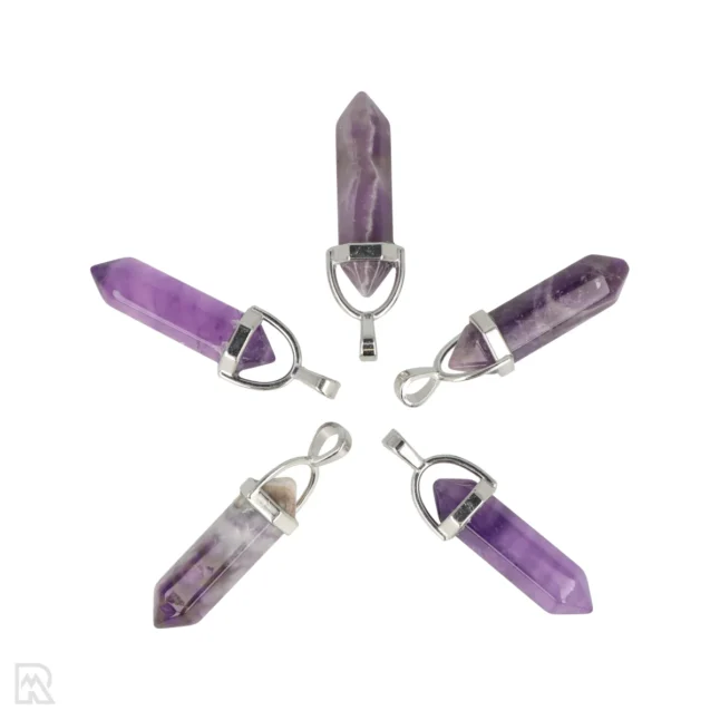 Amethist Dubbeleinder Hanger | 3,2 cm