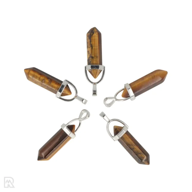 Tijgeroog Dubbeleinder Hanger | 3,2 cm