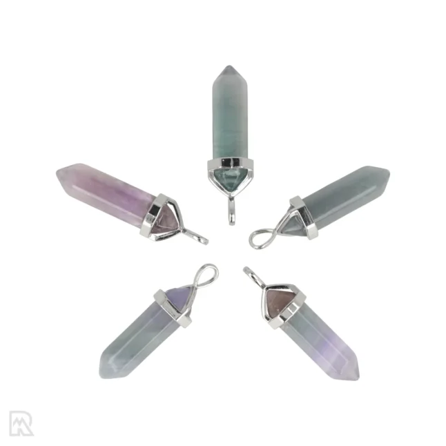 Fluorite Double Butterfly Pendant | 3.2 cm
